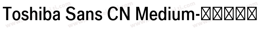 Toshiba Sans CN Medium字体转换